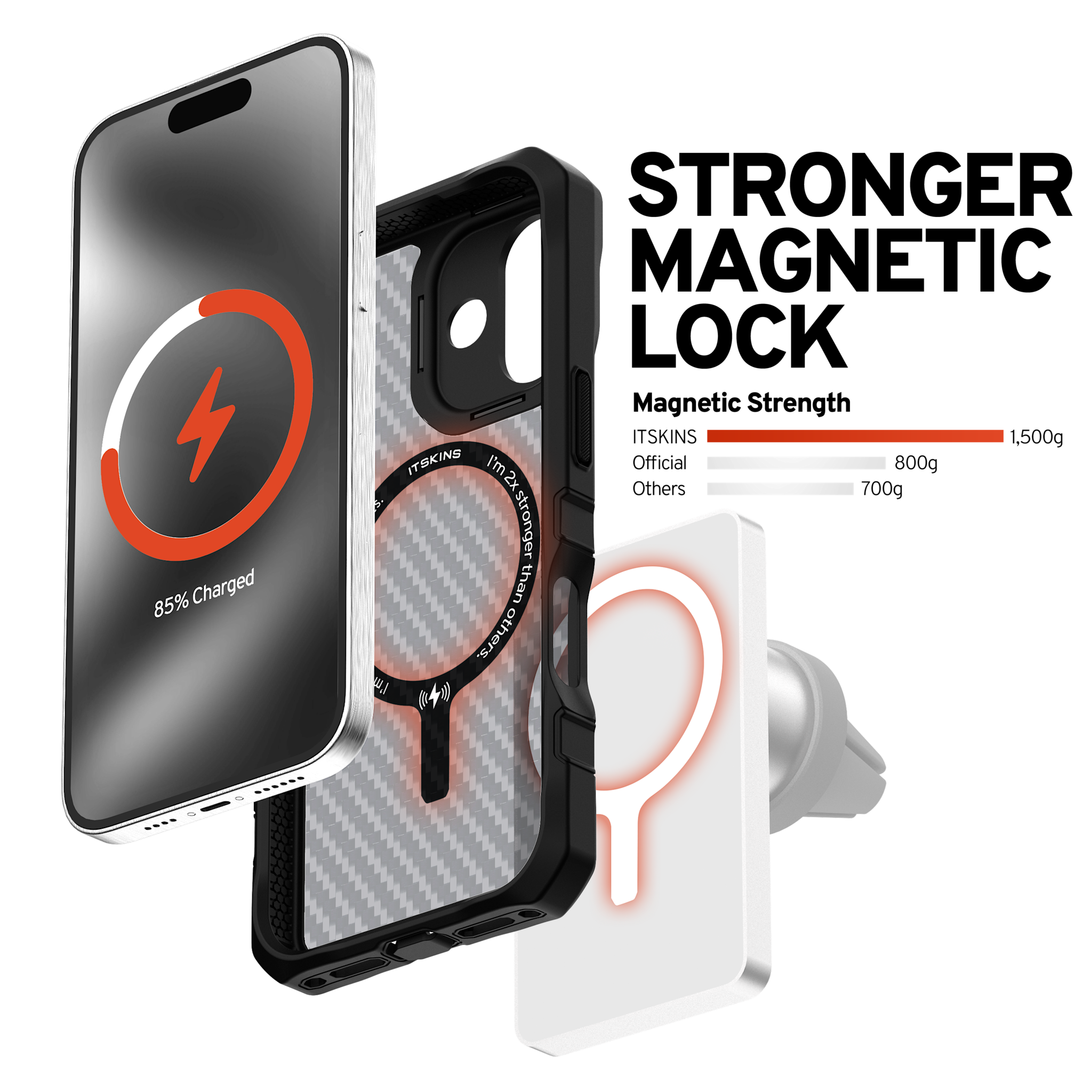 ITSKINS Supreme R Tek With Magsafe Case for Apple iPhone 17 - Black