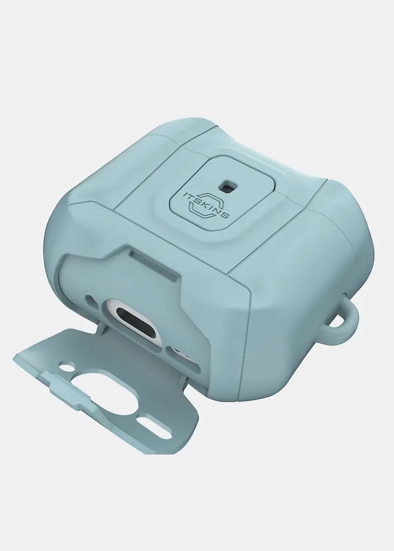 Itskins Hybrid Stand Pro Case for Airpods 4 - Light Blue
