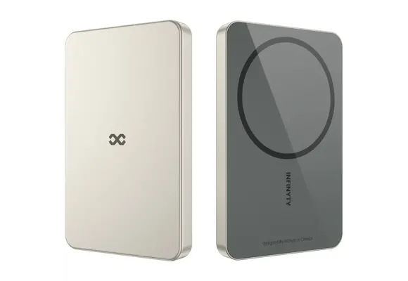 INFINYTY Magnetic MagSafe Wireless Power Bank 5000mah - Natural Titanium