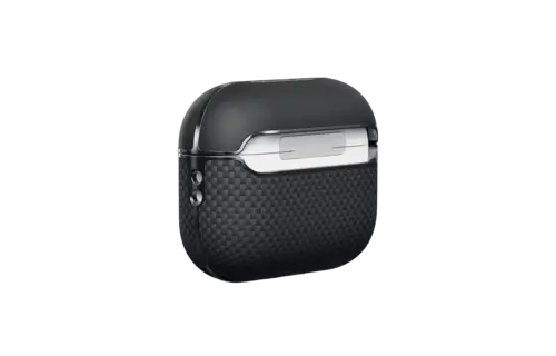 Pitaka Aramid Fiber Magnetic Case for AirPods Pro2 - Black/Gray