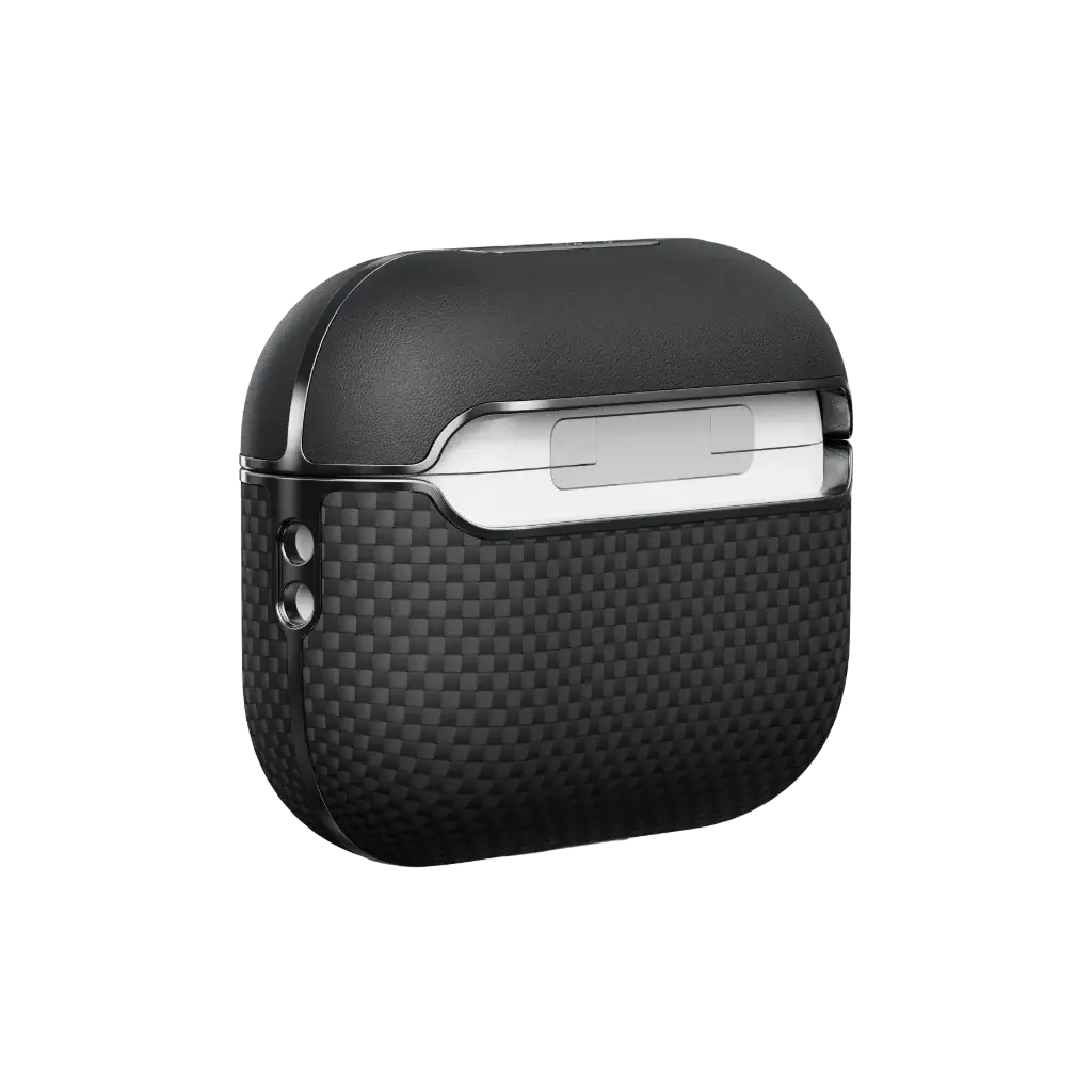 Pitaka Aramid Fiber Magnetic Case for AirPods Pro2 - Black/Gray