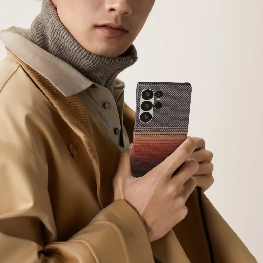 Pitaka Tactile Woven MagSafe Case for Samsung S25 Ultra - Sunset