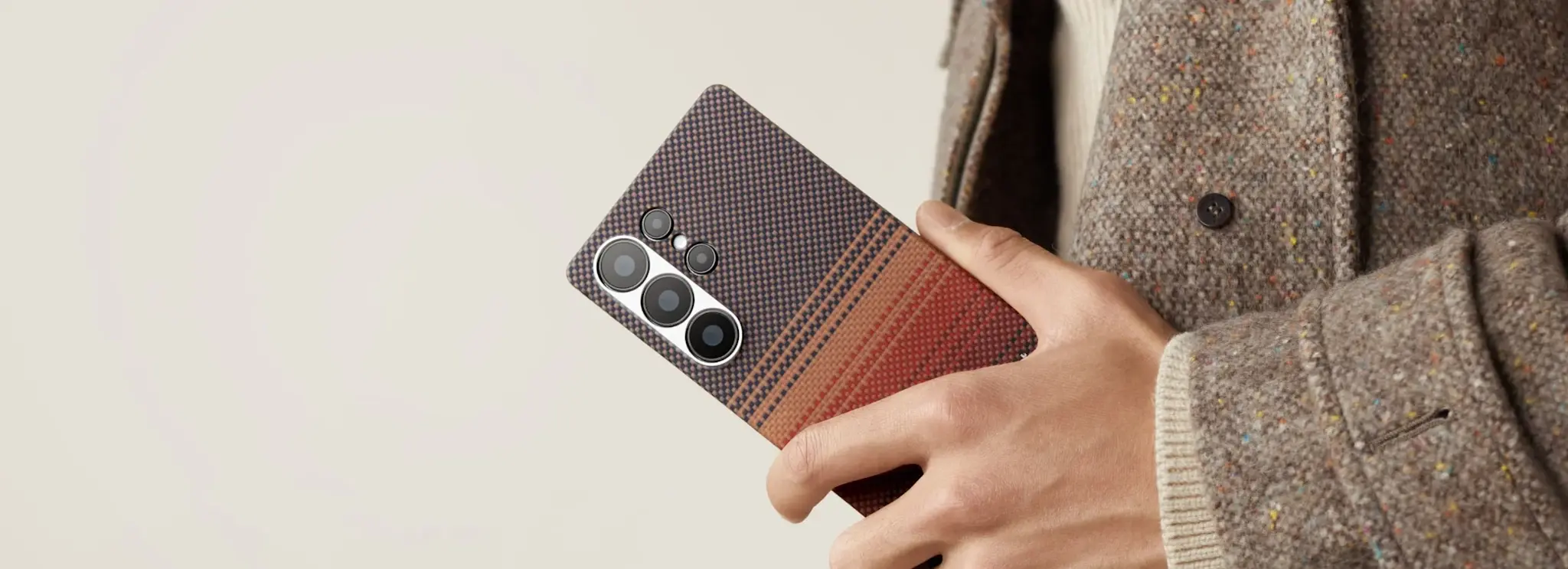 Pitaka Tactile Woven MagSafe Case for Samsung S25 Ultra - Sunset