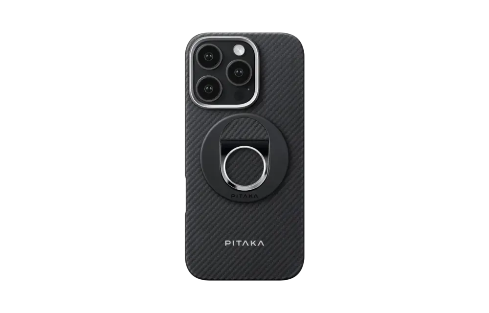 Pitaka MagEZ Grip and Stand 3 With MagSafe Phone Ring - Black/Grey