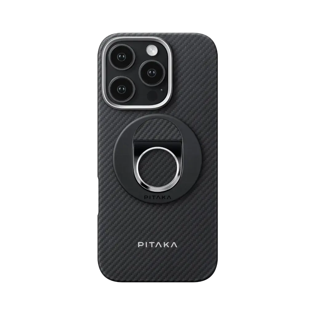 Pitaka MagEZ Grip and Stand 3 With MagSafe Phone Ring - Black/Grey