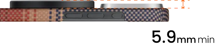 Pitaka MagEZ Grip and Stand 3 With MagSafe Phone Ring  - Sunset