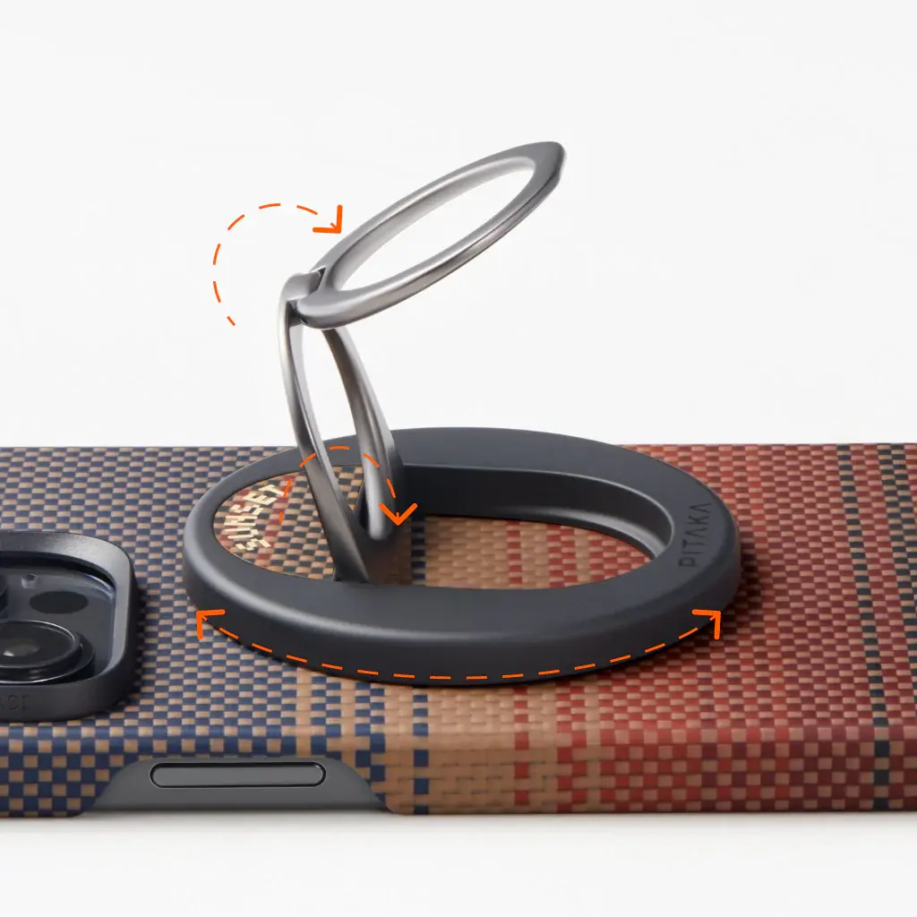 Pitaka MagEZ Grip and Stand 3 With MagSafe Phone Ring  - Sunset