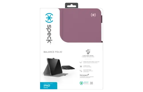 Speck Balance Folio Case for Apple iPad 10th/11th Gen - Charcoal - Plumberry