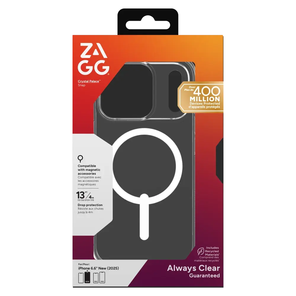 Zagg Crystal Palace Snap MagSafe Case for Apple iPhone 17 Pro - Clear