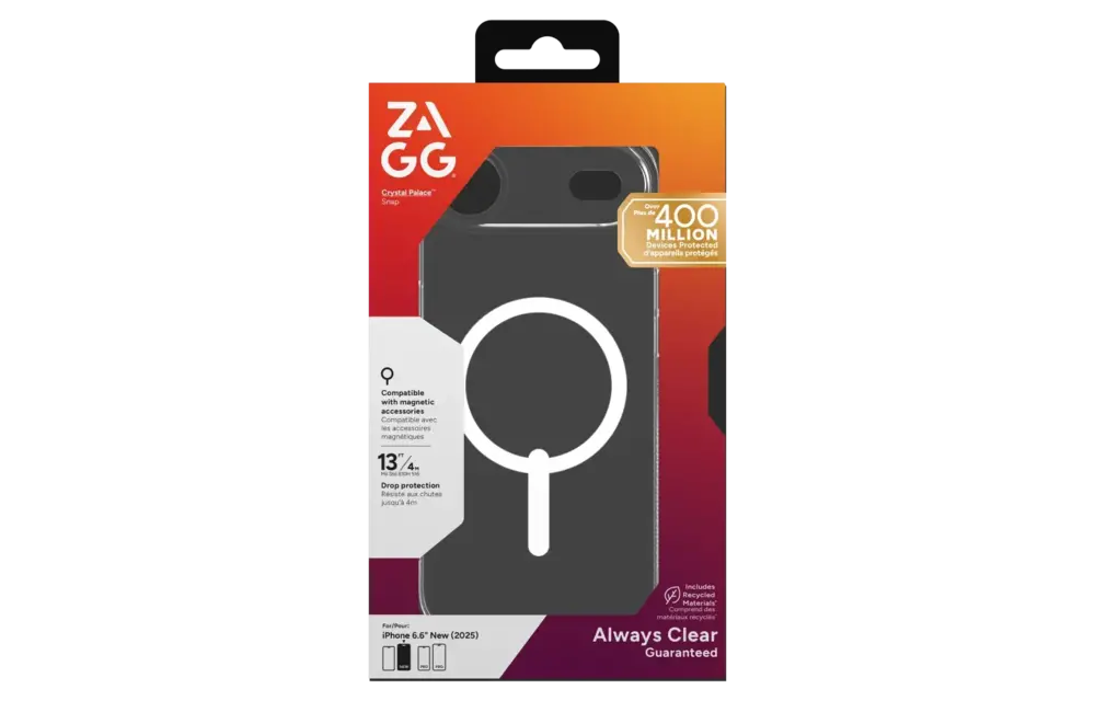 Zagg Crystal Palace Snap MagSafe Case for Apple iPhone Air - Clear