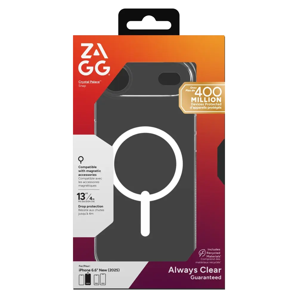 Zagg Crystal Palace Snap MagSafe Case for Apple iPhone Air - Clear