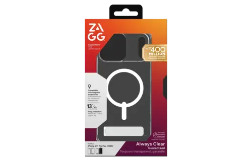 Zagg Crystal Palace Snap MagSafe Case With Kickstand for Apple iPhone 17 Pro Max - Clear