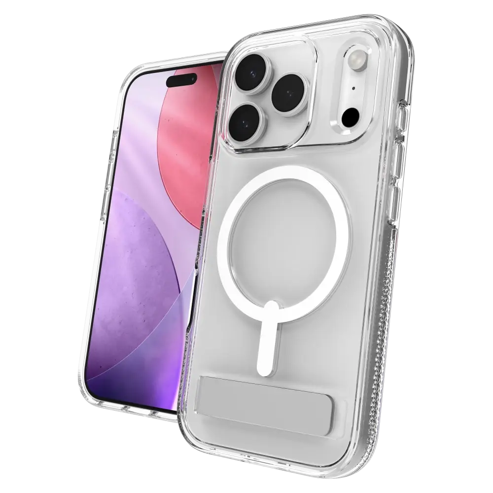 Zagg Crystal Palace Snap MagSafe Case With Kickstand for Apple iPhone 17 Pro - Clear