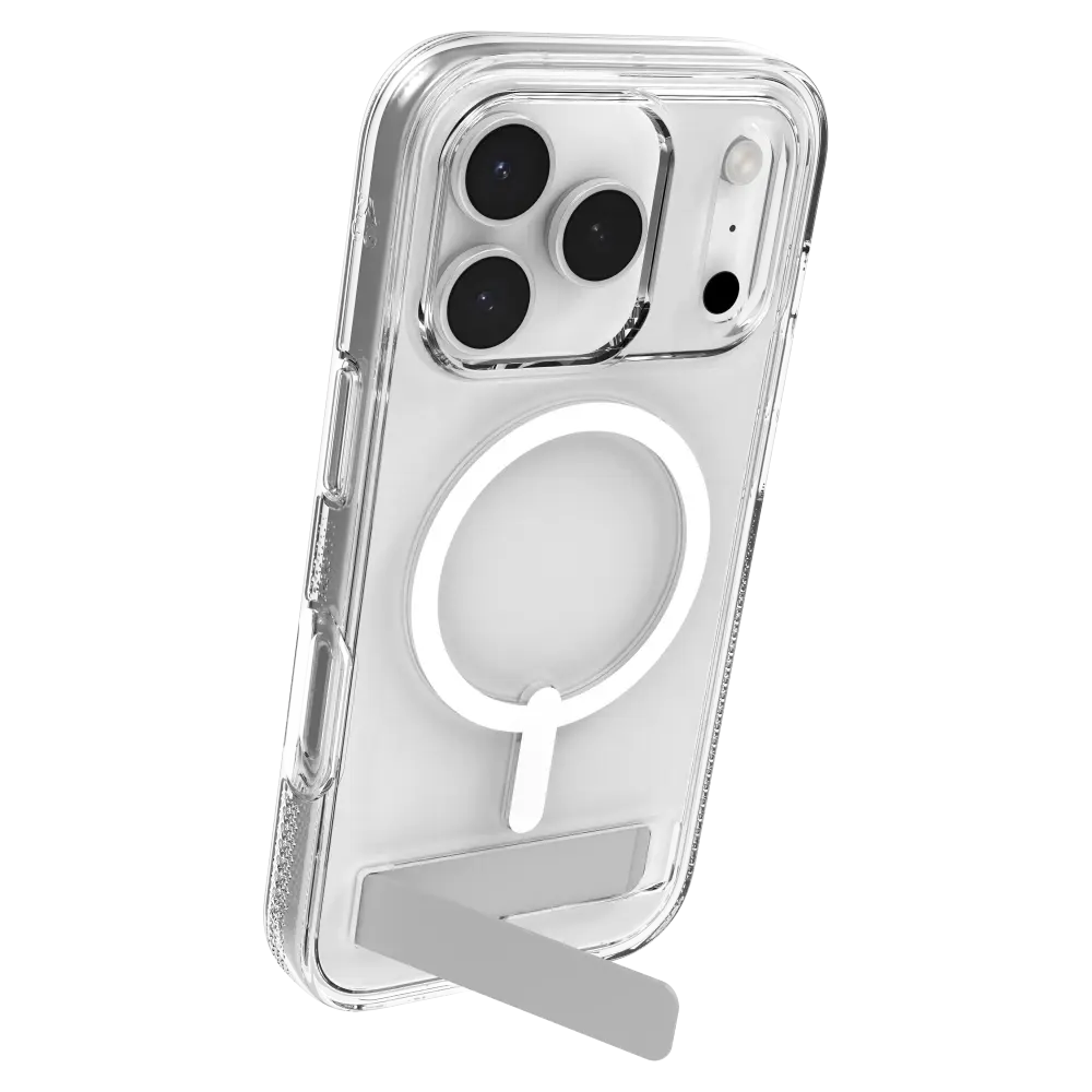 Zagg Crystal Palace Snap MagSafe Case With Kickstand for Apple iPhone 17 Pro - Clear