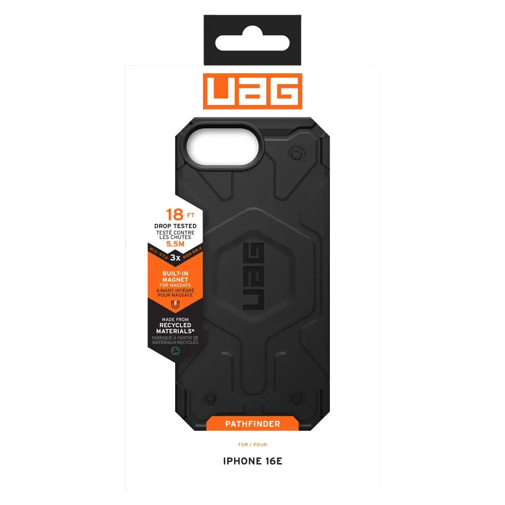 UAG Pathfinder MagSafe Case for Apple iPhone 16e - Black