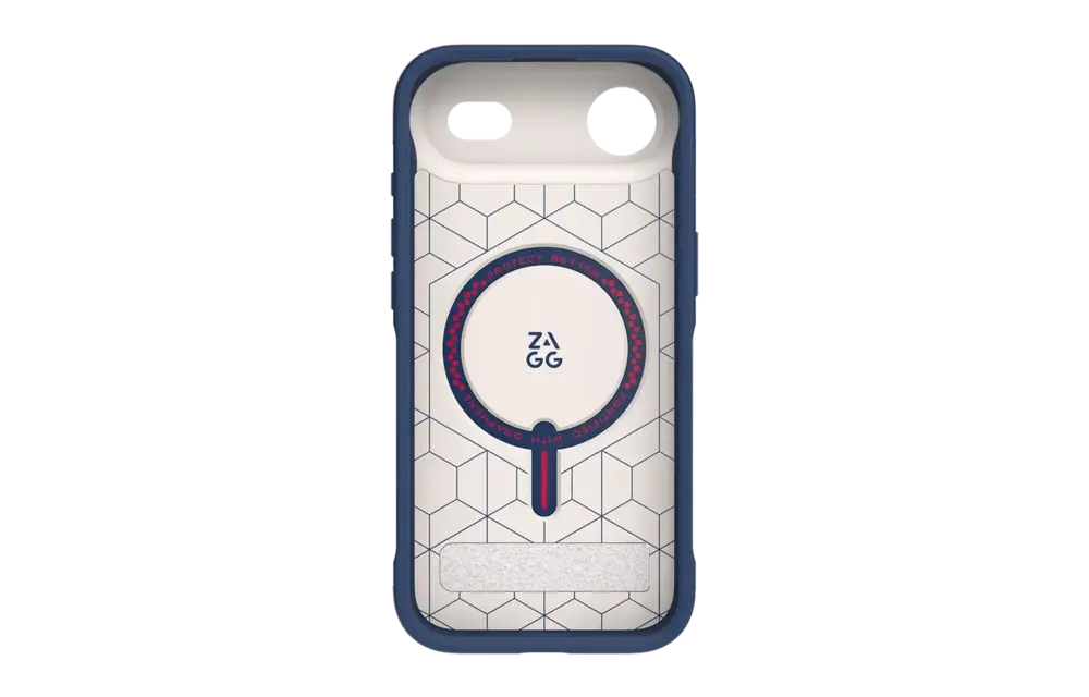 Zagg Sedona Snap MagSafe Case With Kickstand for Apple iPhone Air - Red Light and Blue