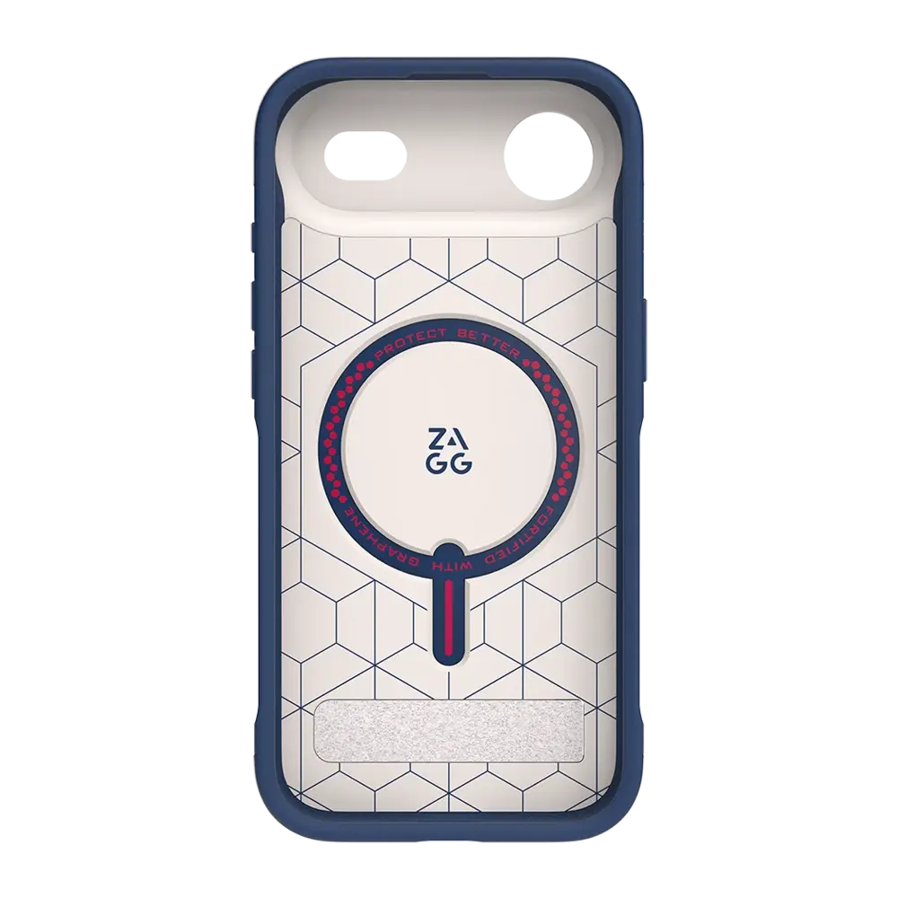 Zagg Sedona Snap MagSafe Case With Kickstand for Apple iPhone Air - Red Light and Blue