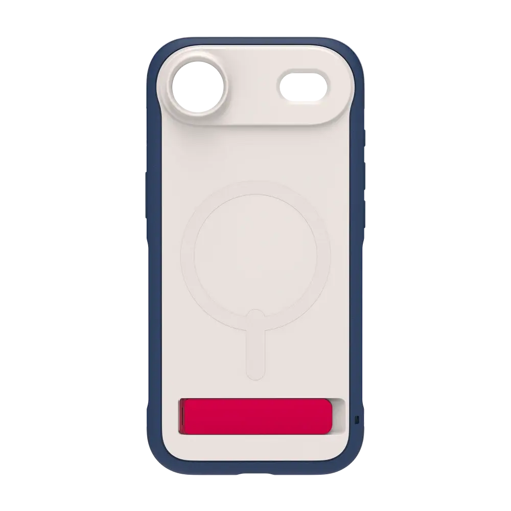 Zagg Sedona Snap MagSafe Case With Kickstand for Apple iPhone Air - Red Light and Blue