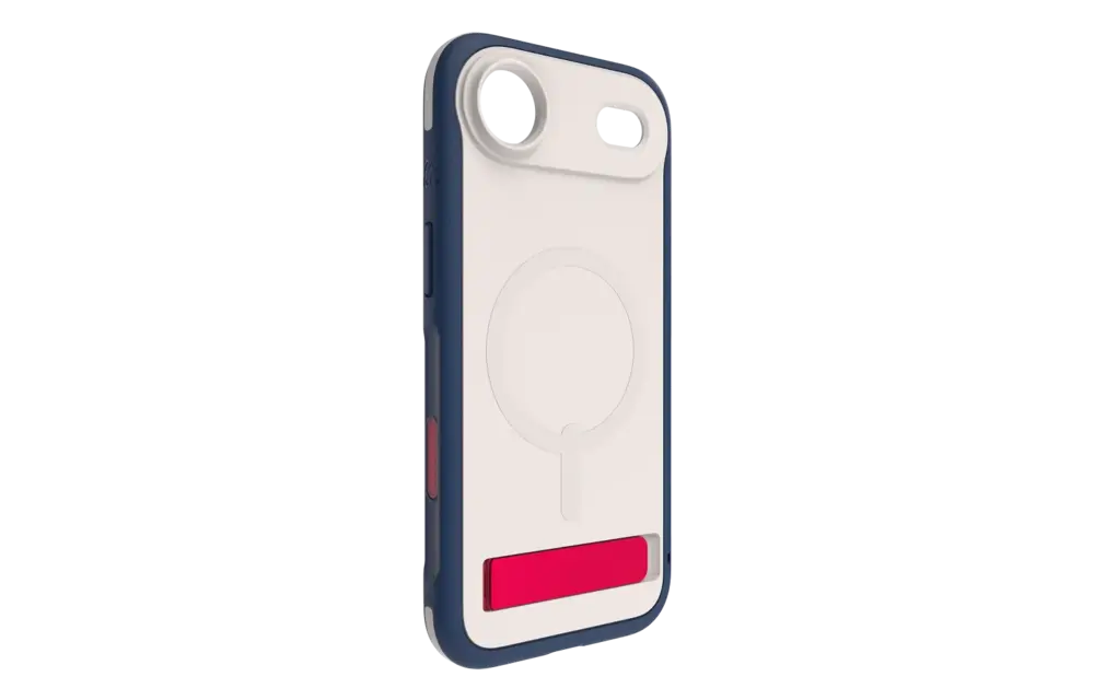 Zagg Sedona Snap MagSafe Case With Kickstand for Apple iPhone Air - Red Light and Blue