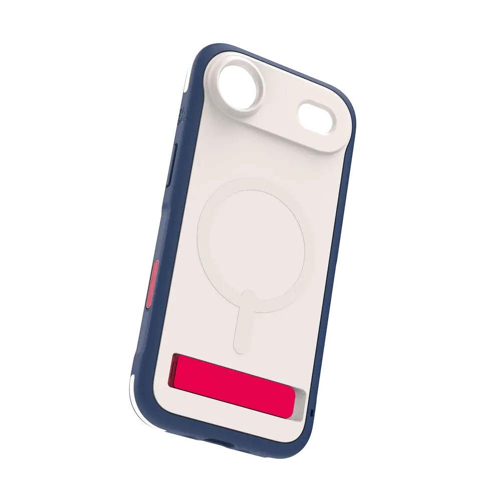 Zagg Sedona Snap MagSafe Case With Kickstand for Apple iPhone Air - Red Light and Blue