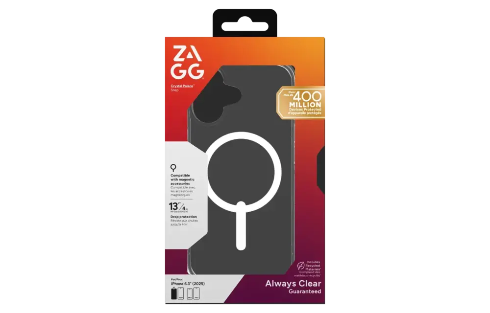 Zagg Crystal Palace Snap MagSafe Case for Apple iPhone 17 - Clear