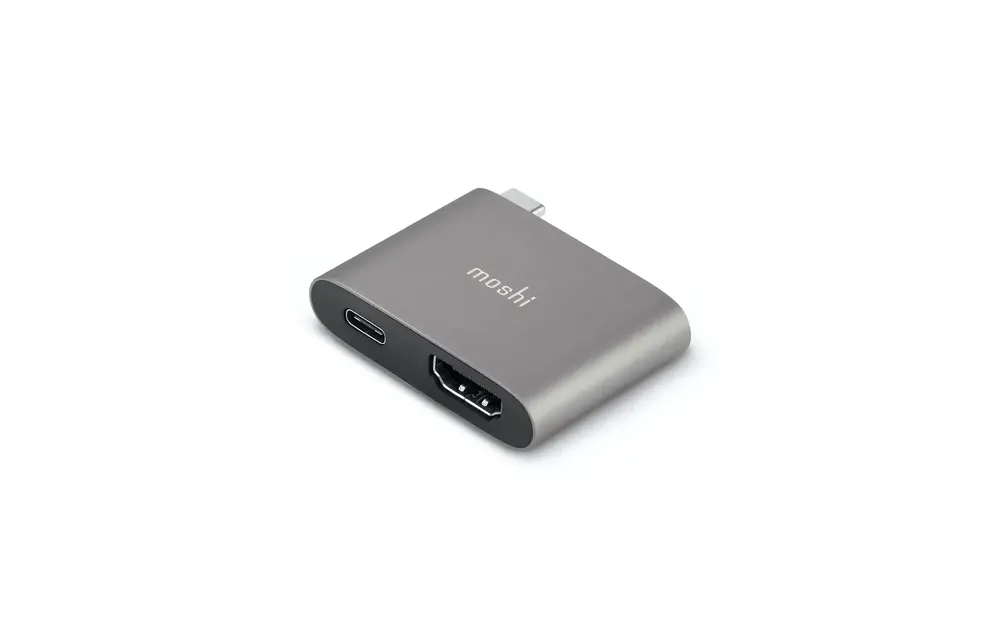 Moshi USB-C to HDMI Adapter with Charging - Titanium Gray