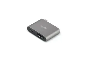 Moshi USB-C to HDMI Adapter with Charging - Titanium Gray