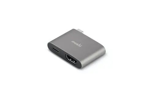 Moshi USB-C to HDMI Adapter with Charging - Titanium Gray