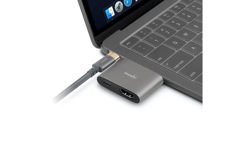 Moshi USB-C to HDMI Adapter with Charging - Titanium Gray