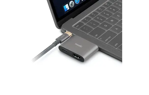 Moshi USB-C to HDMI Adapter with Charging - Titanium Gray