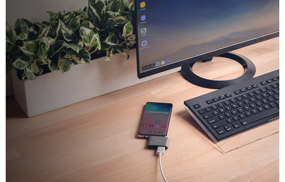 Moshi USB-C to HDMI Adapter with Charging - Titanium Gray