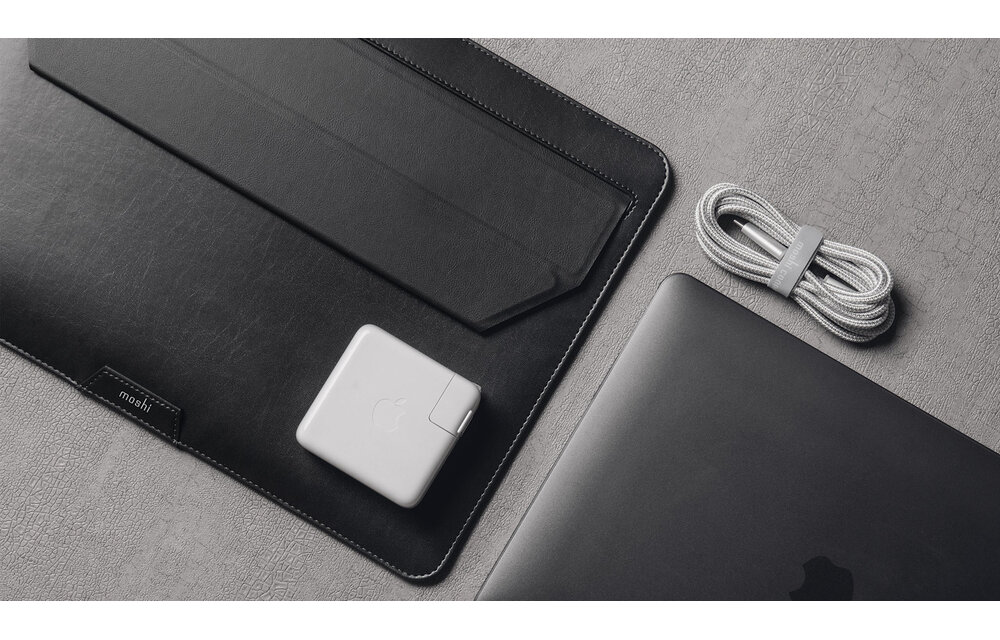 Moshi Muse 3-in-1 Slim Laptop Sleeve 13" - Jet Black