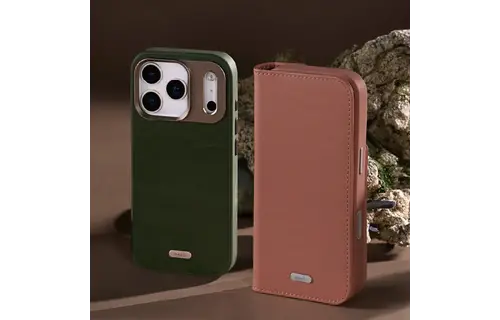 Moshi Overture Case with Detachable Magnetic Wallet for Apple iPhone 17 Pro Max - Moss Green