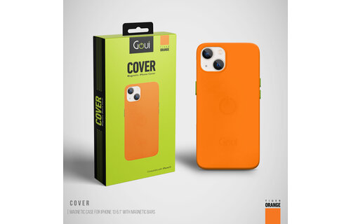 Goui Magnetic Case for iPhone 13 with Magnetic Bar - Tiger Orange
