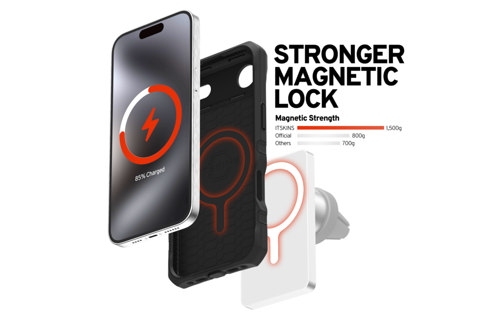 ITSKINS Supreme R Nylon Stand With MagSafe Case for Apple iPhone Air - Black