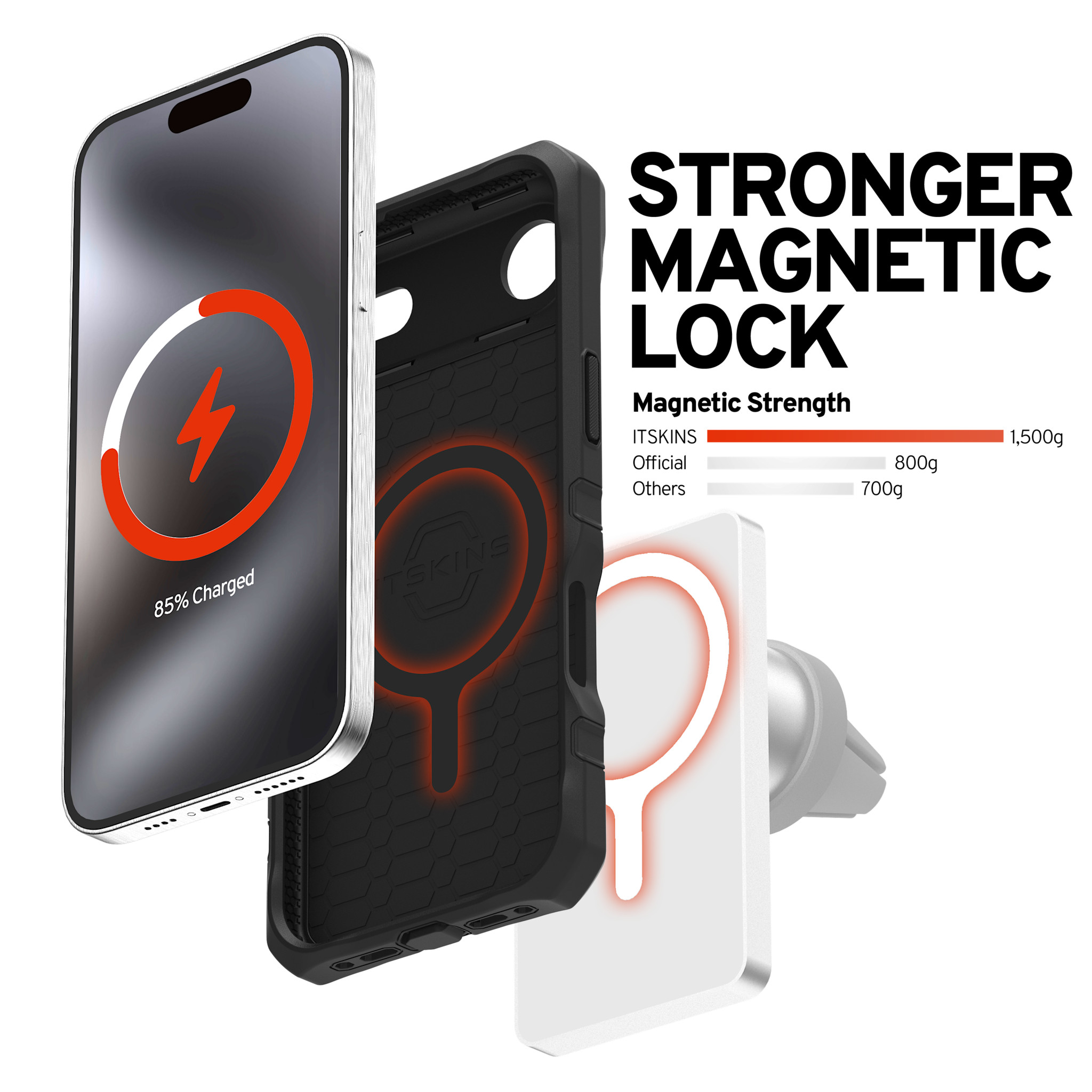 ITSKINS Supreme R Nylon Stand With MagSafe Case for Apple iPhone Air - Black