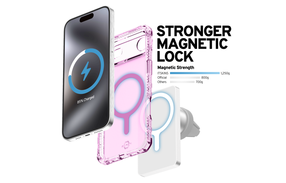 ITSKINS Hybrid R Vapor MagSafe Case for Apple iPhone Air - Light Pink