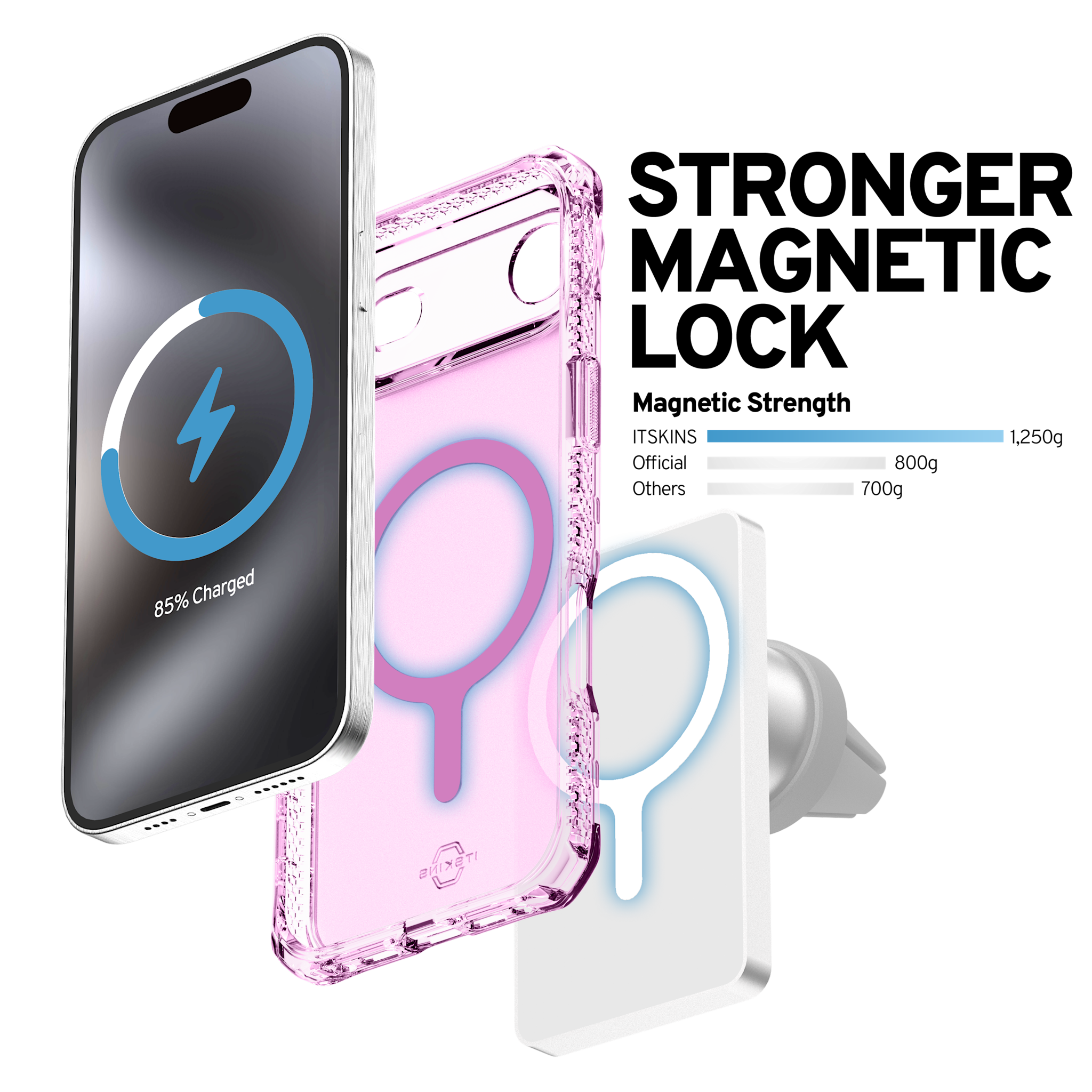 ITSKINS Hybrid R Vapor MagSafe Case for Apple iPhone Air - Light Pink