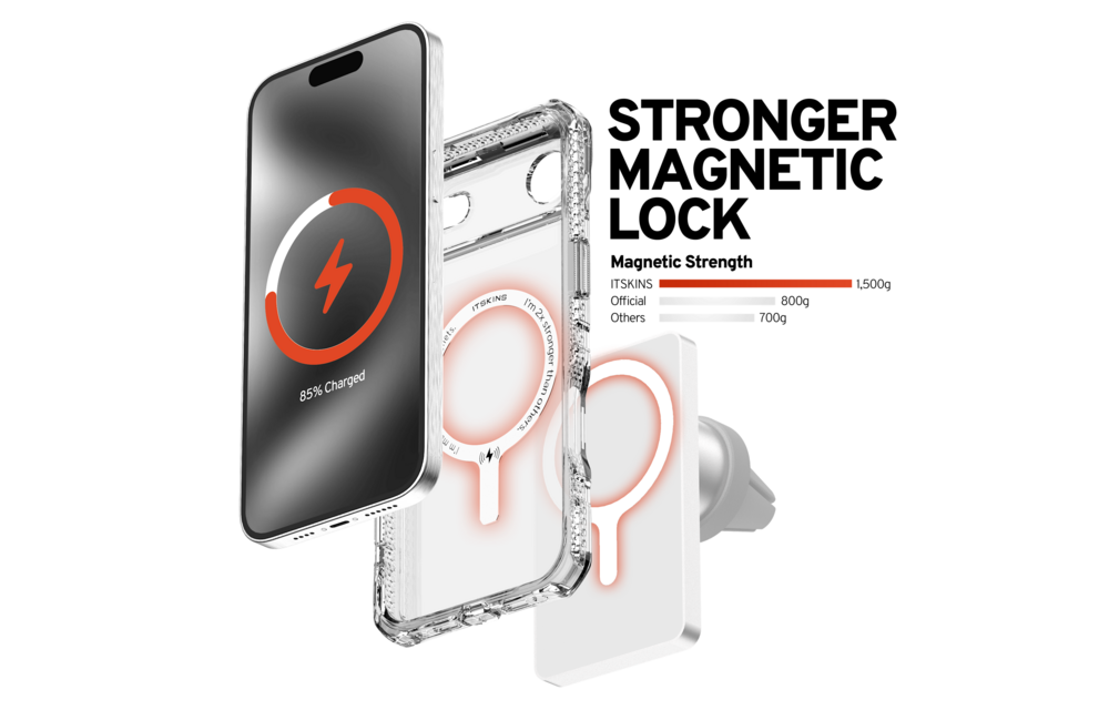 ITSKINS SUPREME R Clear MagSafe Case for Apple iPhone Air - Transparent