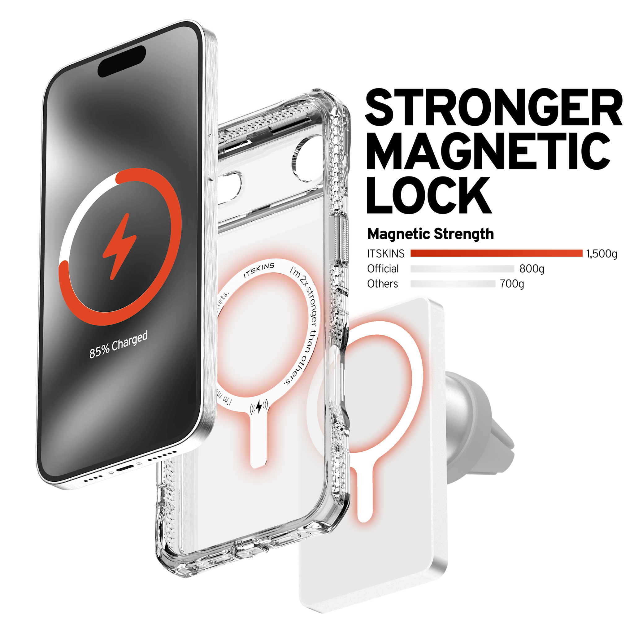 ITSKINS SUPREME R Clear MagSafe Case for Apple iPhone Air - Transparent