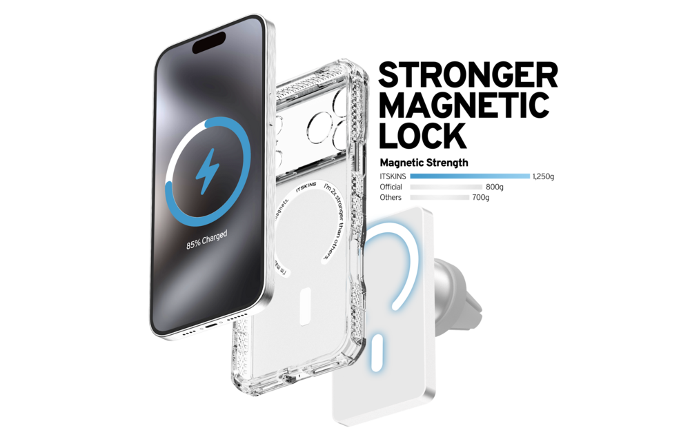 ITSKINS Suprem R Clear Stand with MagSafe Case for Apple iPhone 17 Pro Max - Transparent