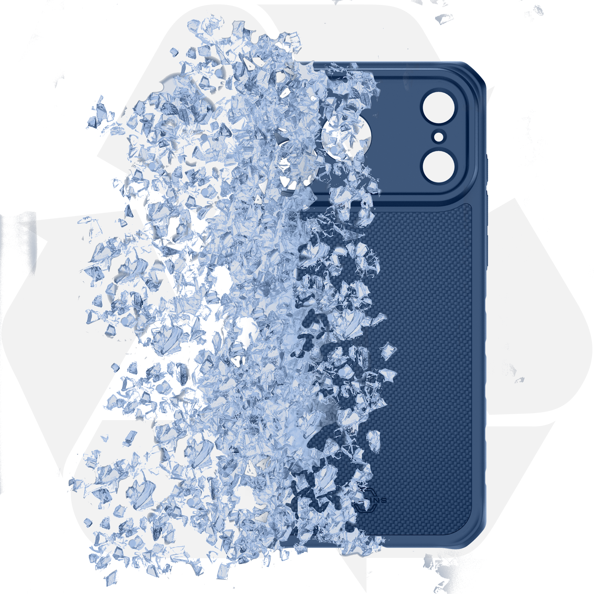 ITSKINS Hybrid R Nylon With MagSafe Case for Apple iPhone 17 Pro - Dark Blue