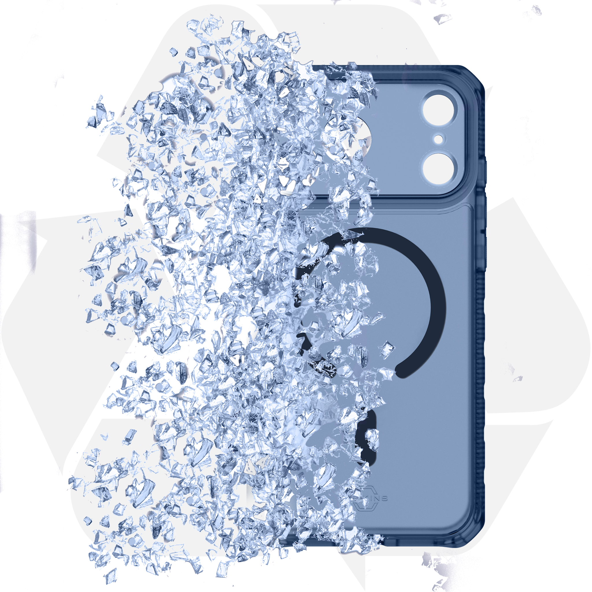 ITSKINS Hybrid R Frost With Magsafe Case for Apple iPhone 17 Pro - Navy Blue