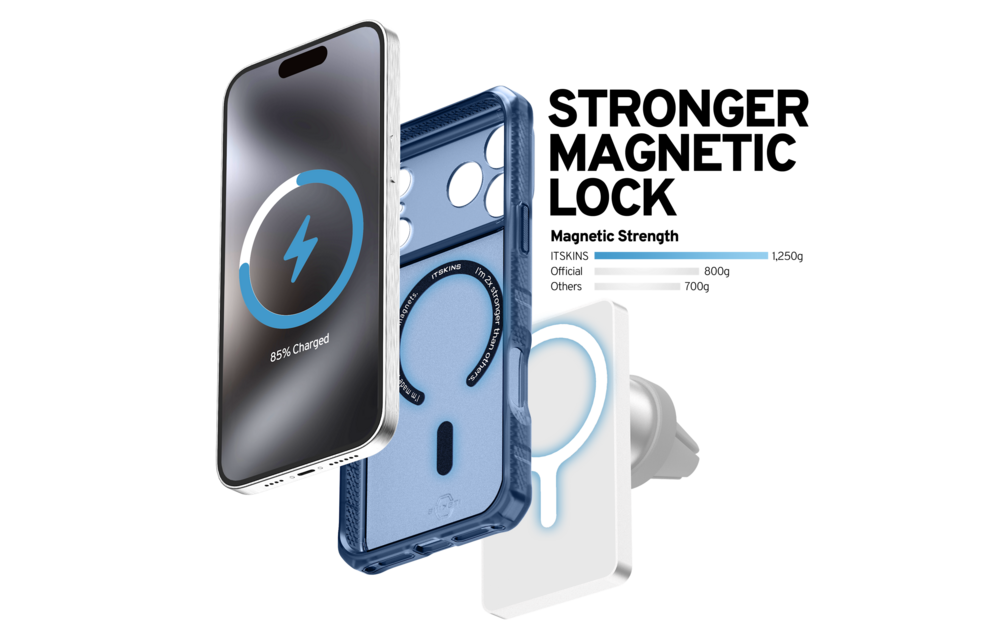 ITSKINS Hybrid R Frost With Magsafe Case for Apple iPhone 17 Pro - Navy Blue