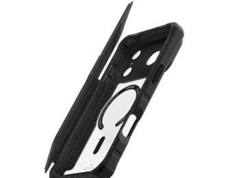 ITSKINS Hybrid R Leather Folio With MagSafe Case for Apple iPhone 17 Pro - Black