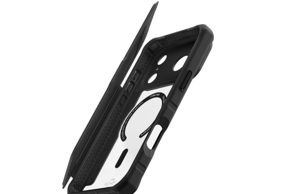 ITSKINS Hybrid R Leather Folio With MagSafe Case for Apple iPhone 17 Pro - Black