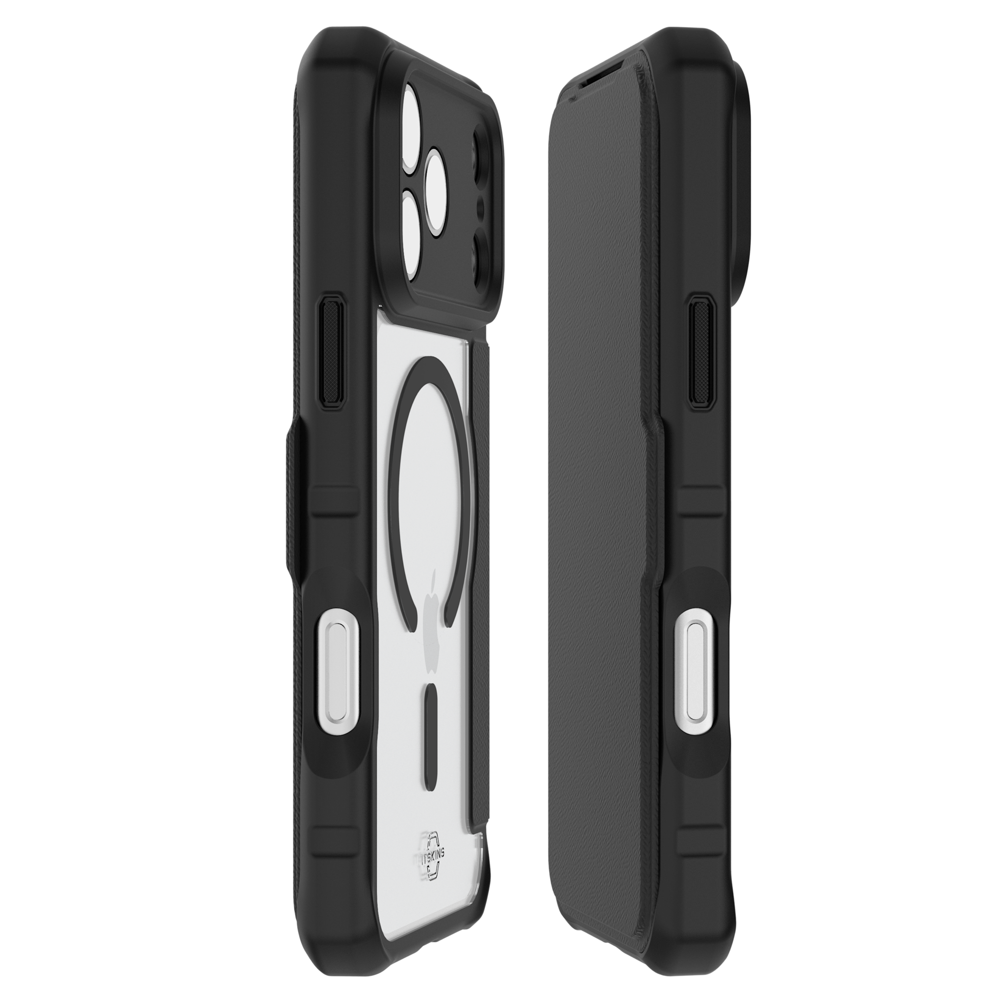 ITSKINS Hybrid R Leather Folio With MagSafe Case for Apple iPhone 17 Pro - Black