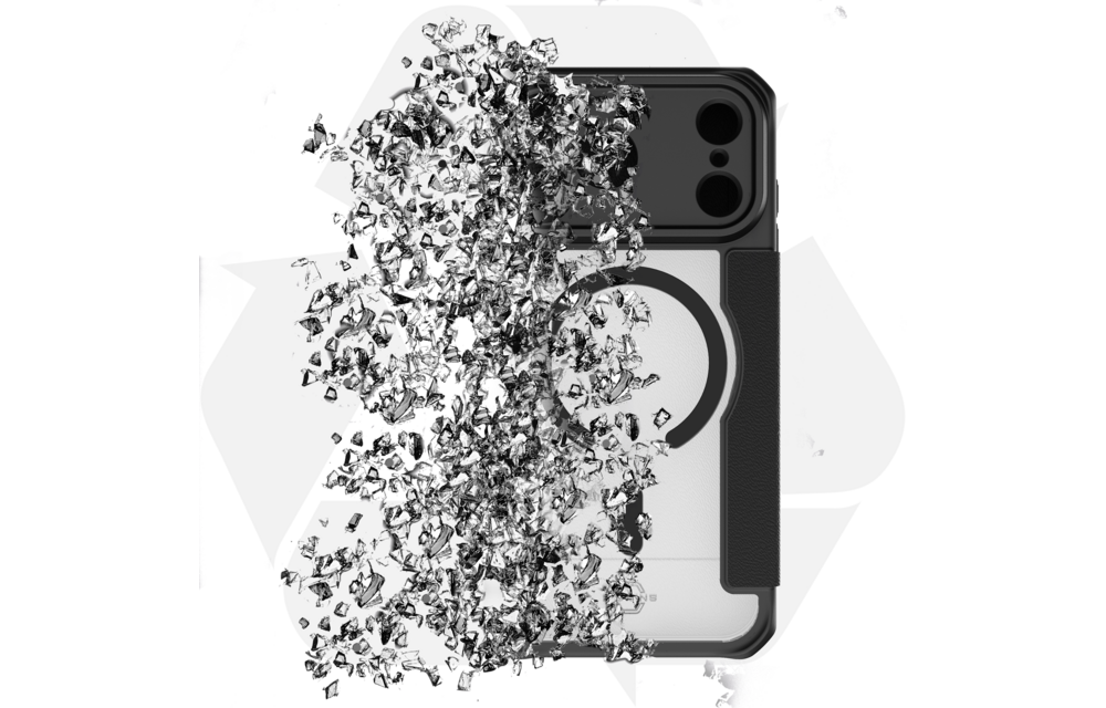 ITSKINS Hybrid R Leather Folio With MagSafe Case for Apple iPhone 17 Pro - Black