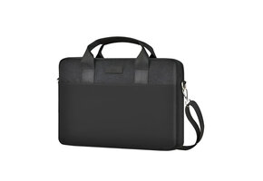 WiWU Minimalist Water-Resistant with Shoulder Strap Bag for Laptop and MacBook 13"/14" - Black