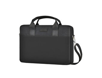 WiWU Minimalist Water-Resistant with Shoulder Strap Bag for Laptop and MacBook 13"/14" - Black